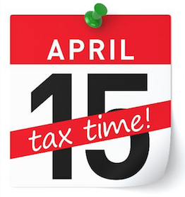 April 15 - Taxes deadline
